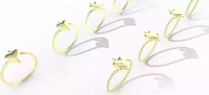 Collection Stacking Rings Goldsmith Jewelers 3D print model