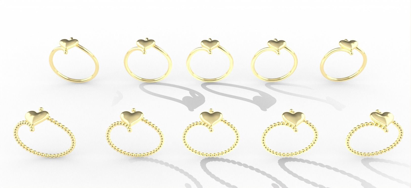 Collection Stacking Rings Goldsmith Jewelers 3D print model_1