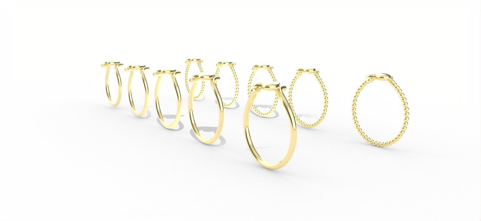 Collection Stacking Rings Goldsmith Jewelers 3D print model_2
