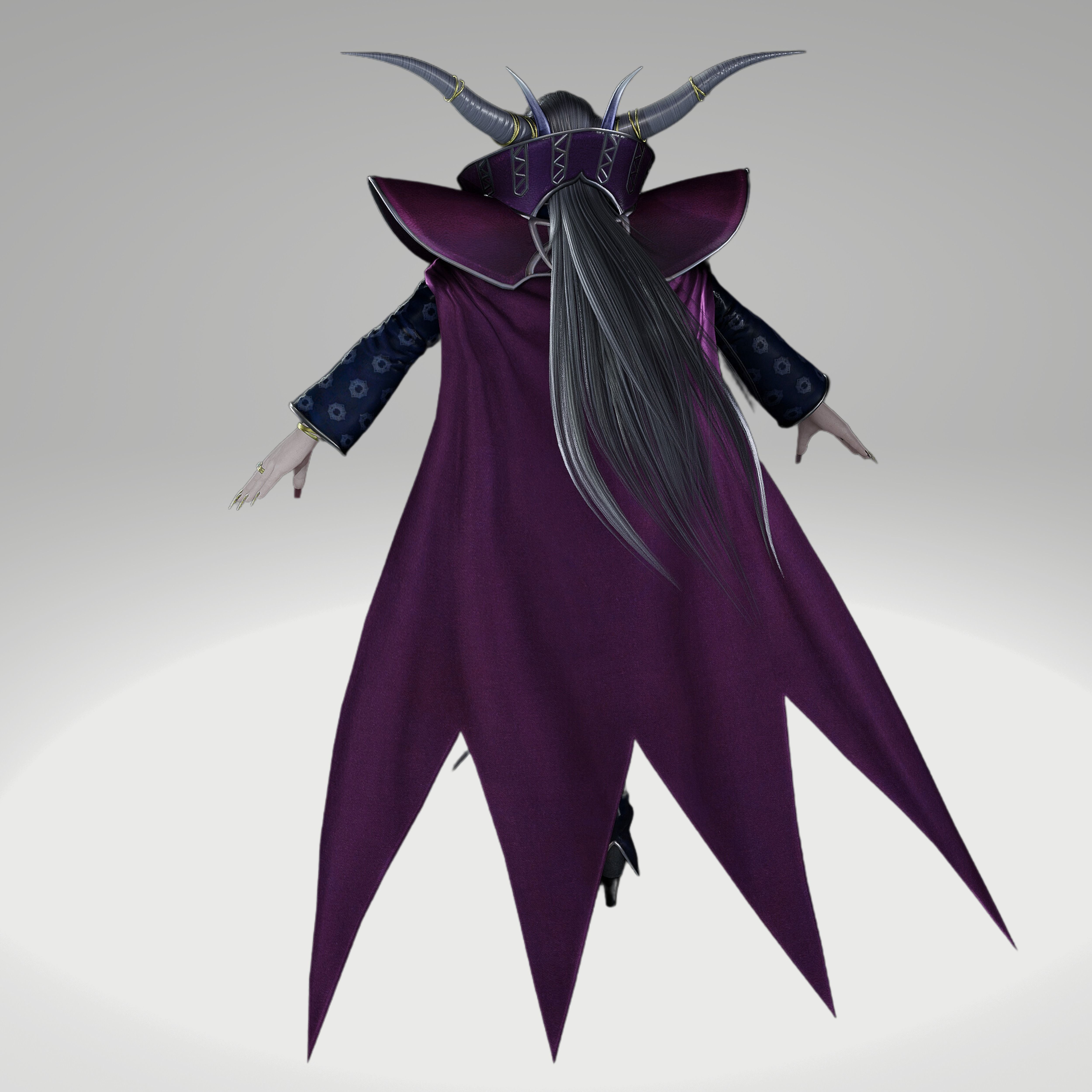 Final Fantasy - Dissidia Nt - The Emperor Violet Robe Low-poly 3D model_1