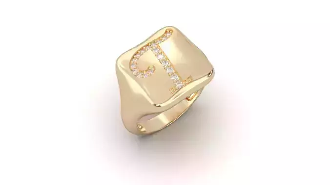 T monogram small finger ring chevalier