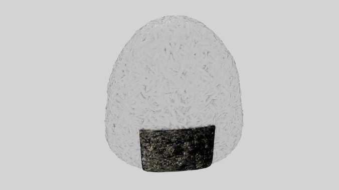 Onigiri stone egg 3D model