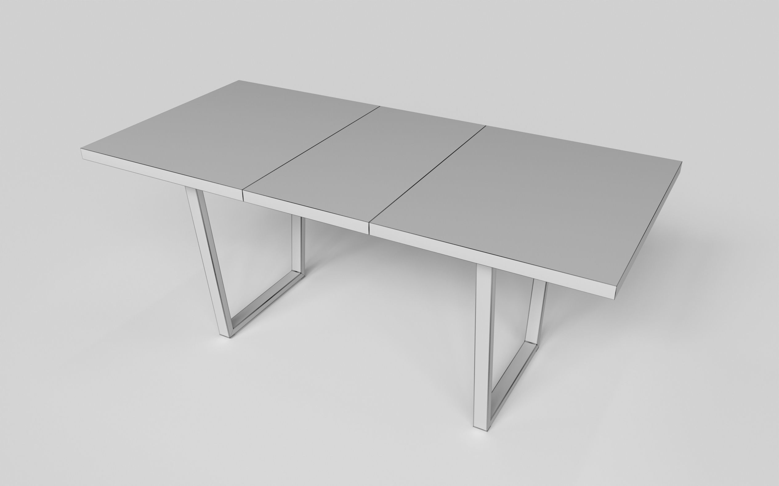 beige table 3D model_2