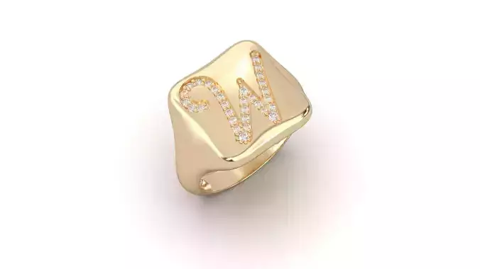W monogram small finger ring chevalier