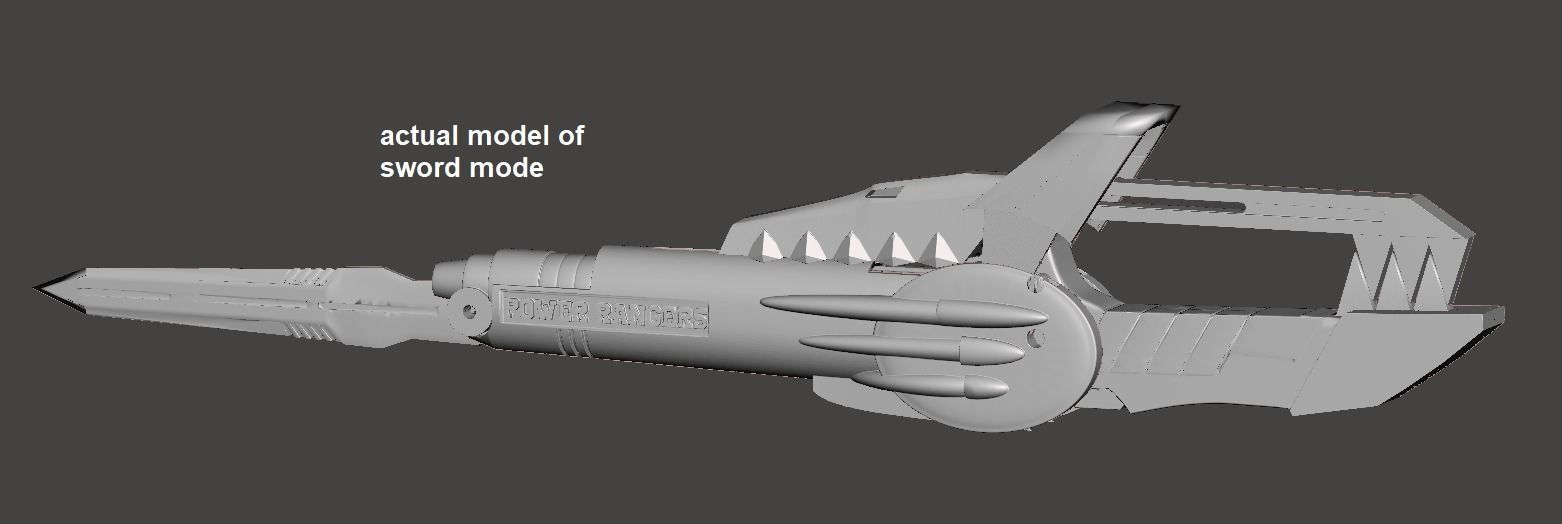MMPR Power Rangers Blade Blaster 3D print model_14