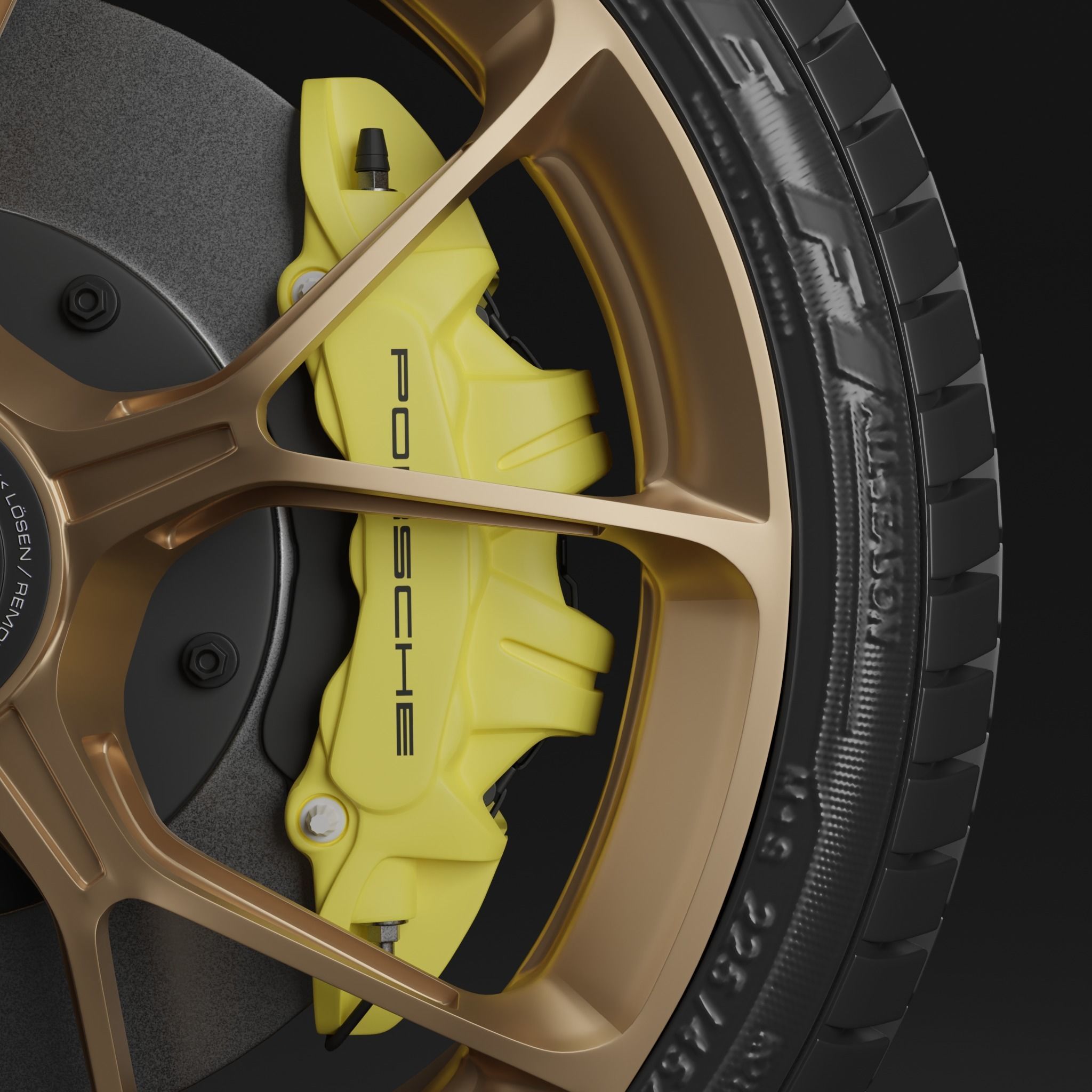 Porsche GT3 Wheels 3D 3D model_2