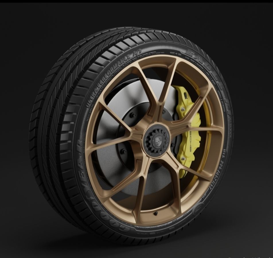 Porsche GT3 Wheels 3D 3D model_3