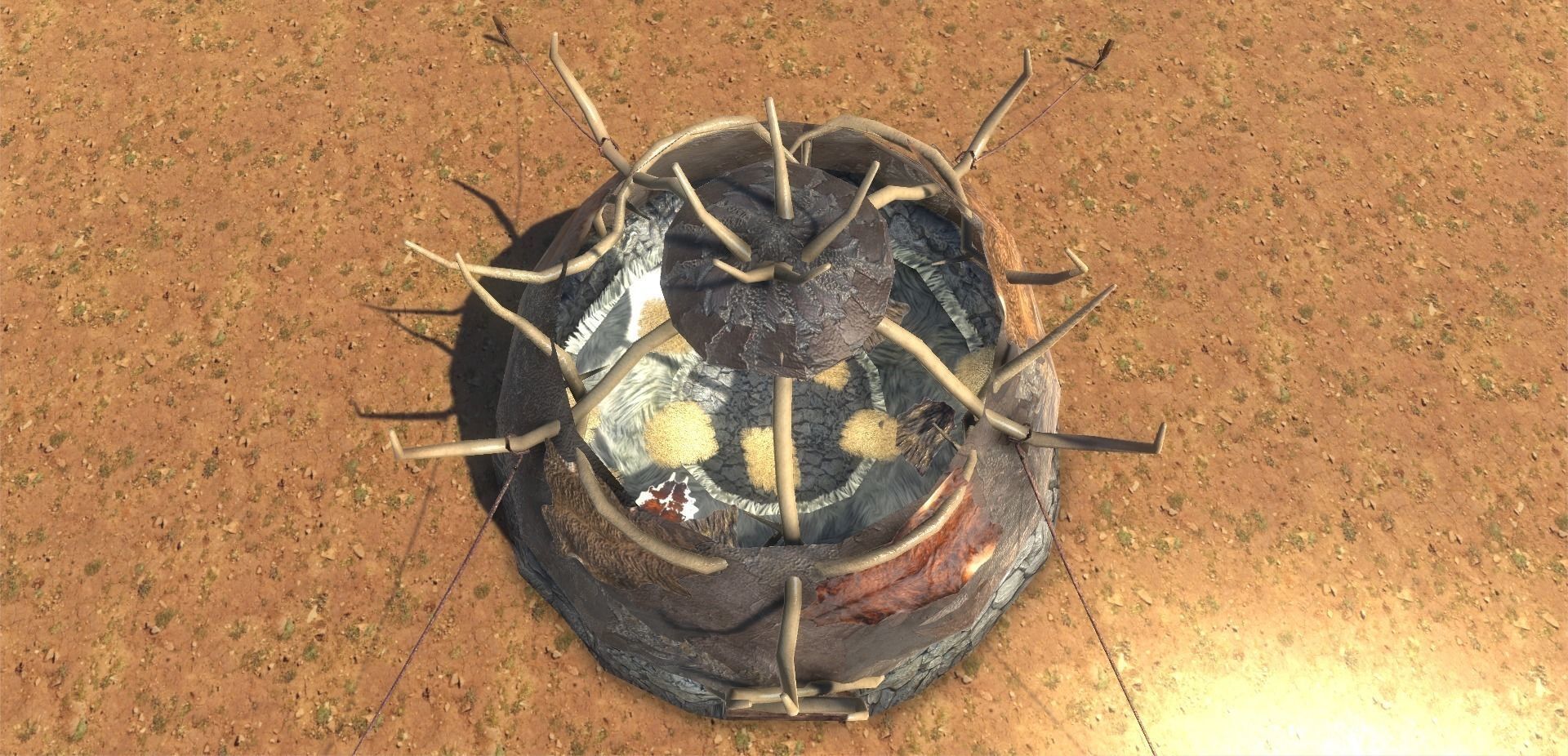 Boneskin Hut 1 Low-poly 3D model_3