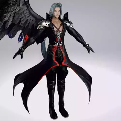 Final Fantasy - Dissidia Nt - Sephiroth  One Winged Angel Low-poly 3D model