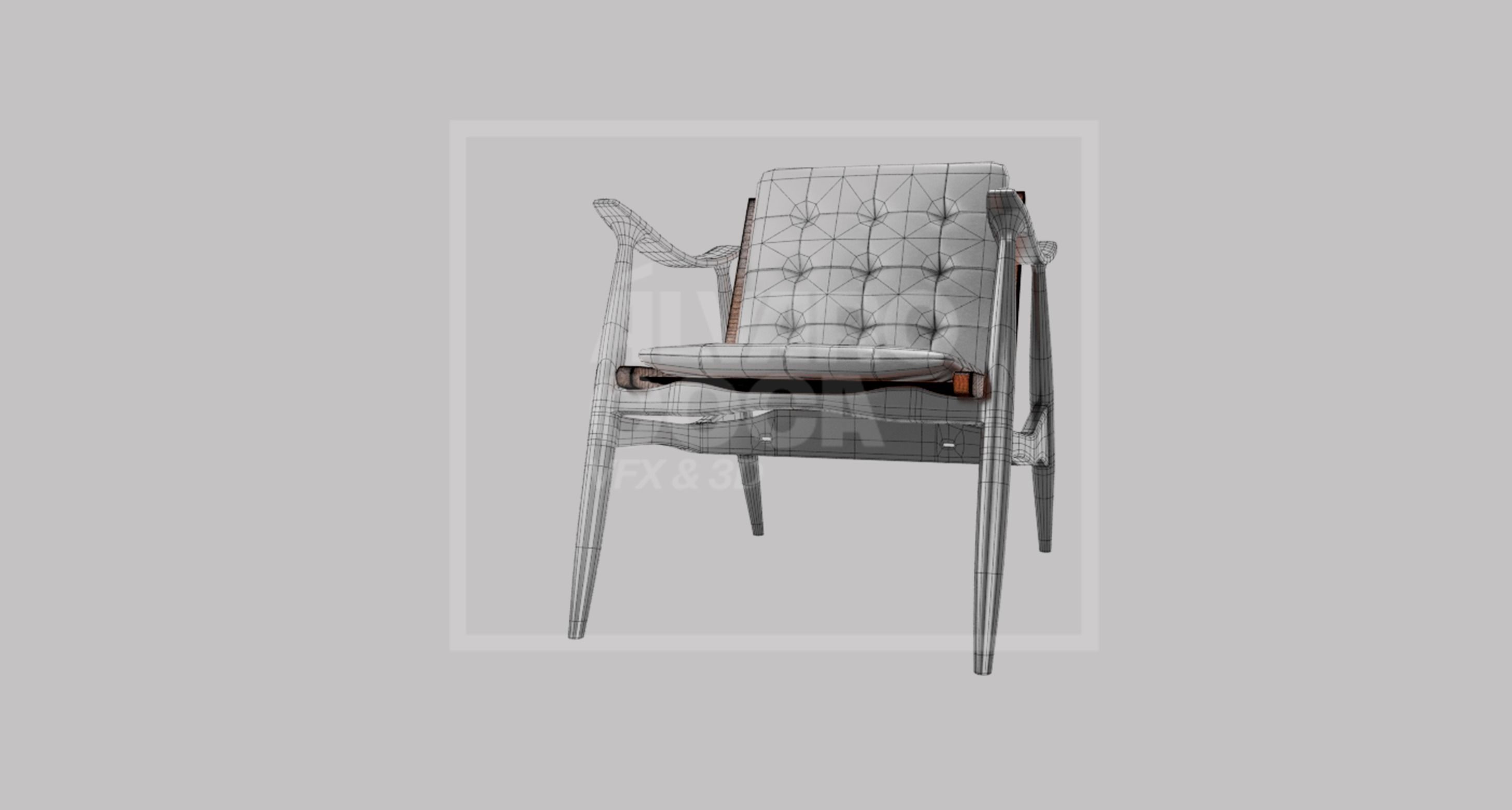 Modern Chair 3D model_3
