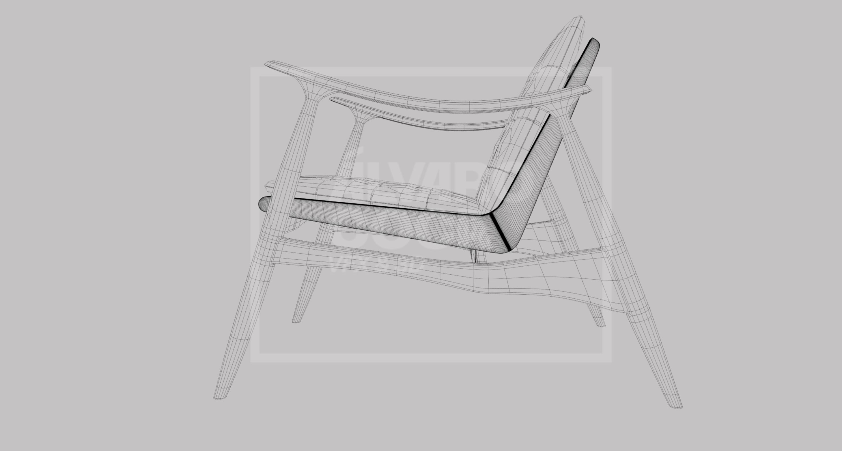 Modern Chair 3D model_4