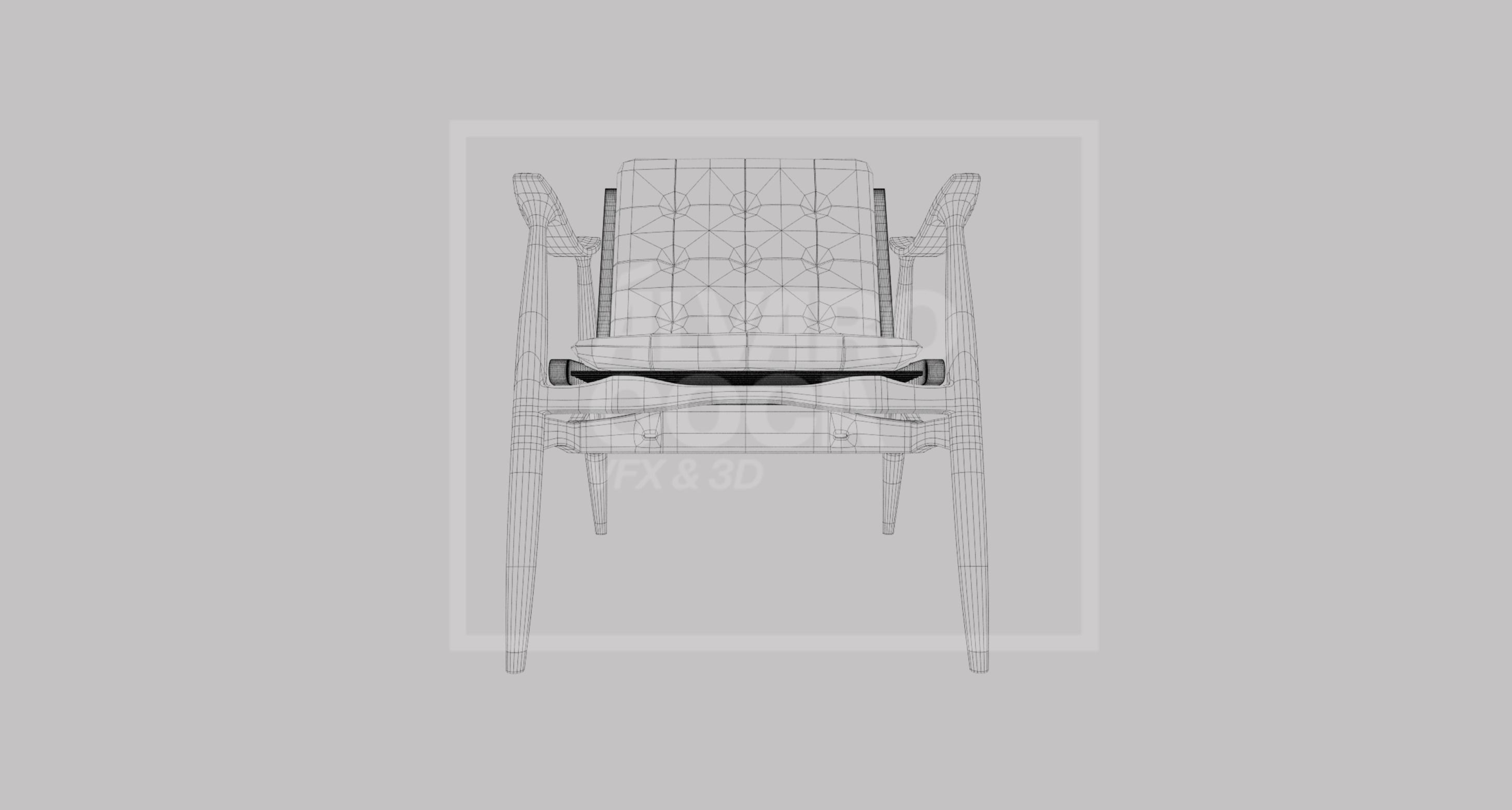Modern Chair 3D model_1