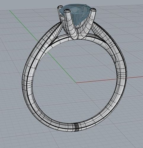 Jewelery CAD Design  and Diamond Ring  3D print model