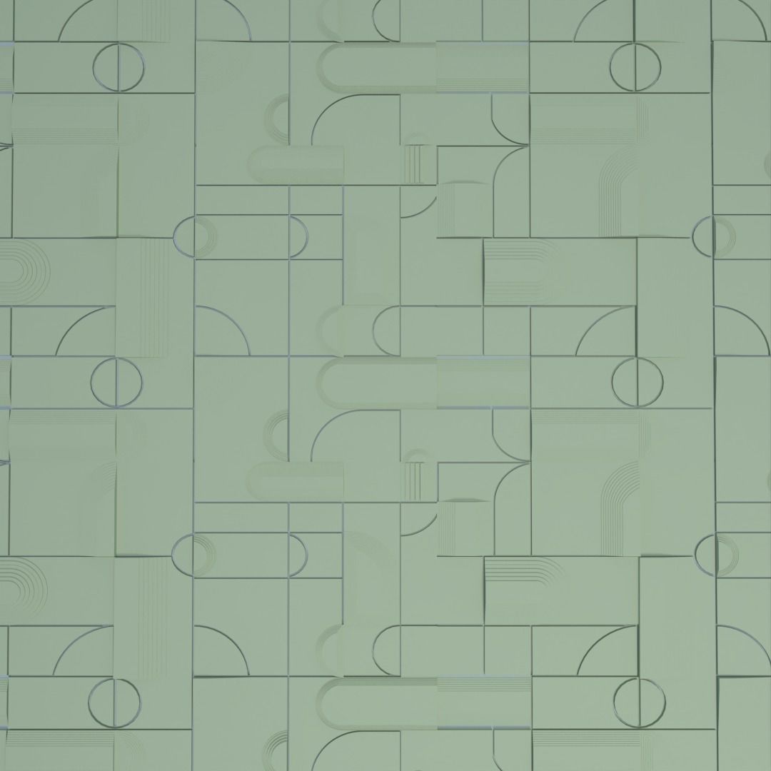 3D geometric panel 3D print model_2