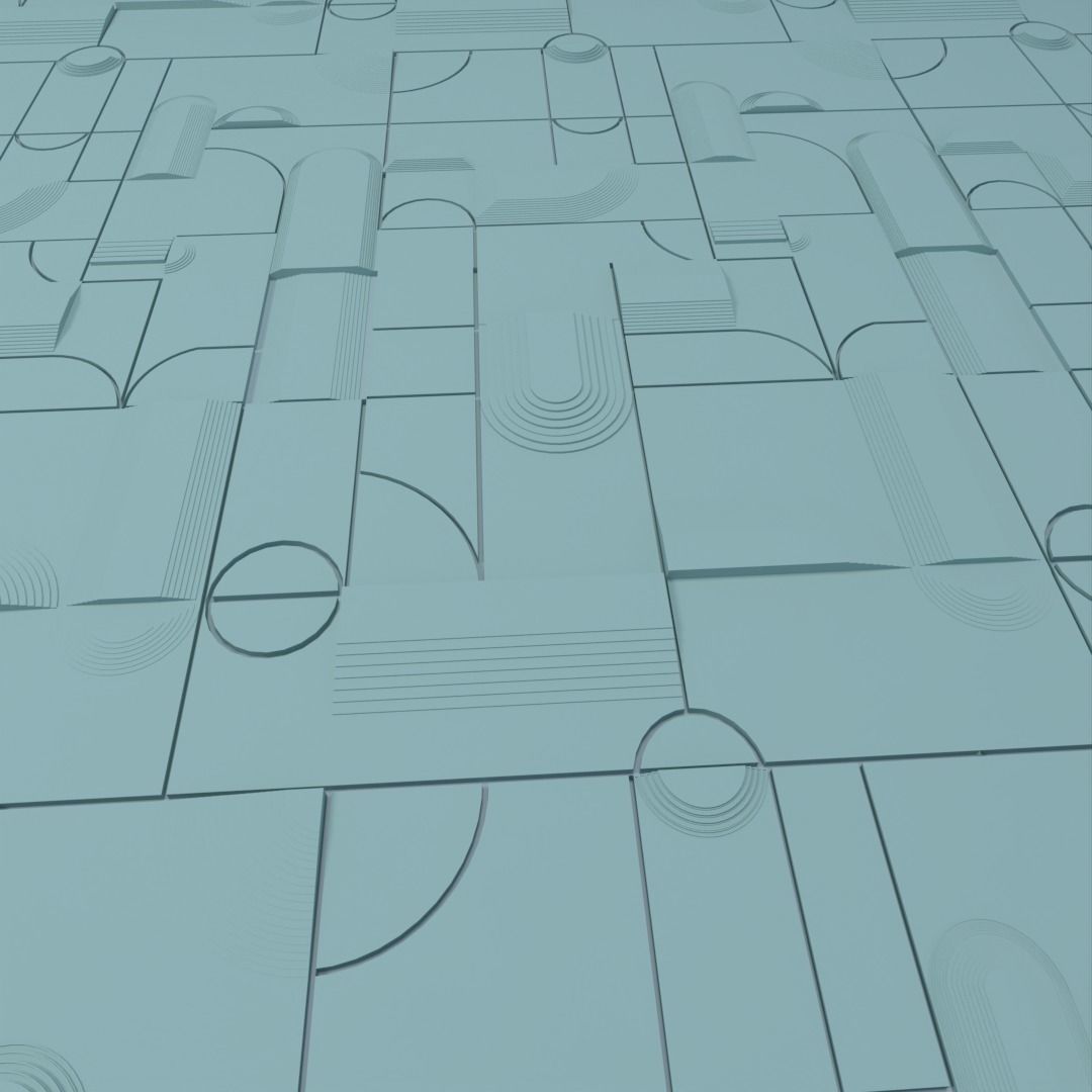 3D geometric panel 3D print model_5