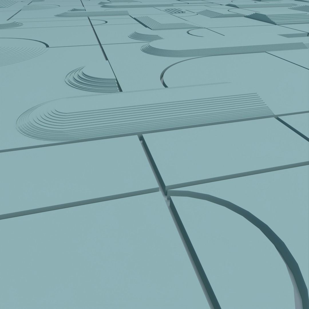 3D geometric panel 3D print model_1