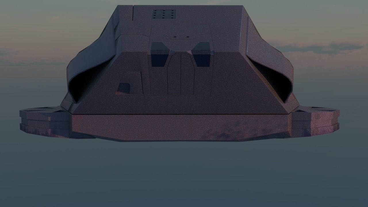 Military Hover Tank 2050 3D model_4