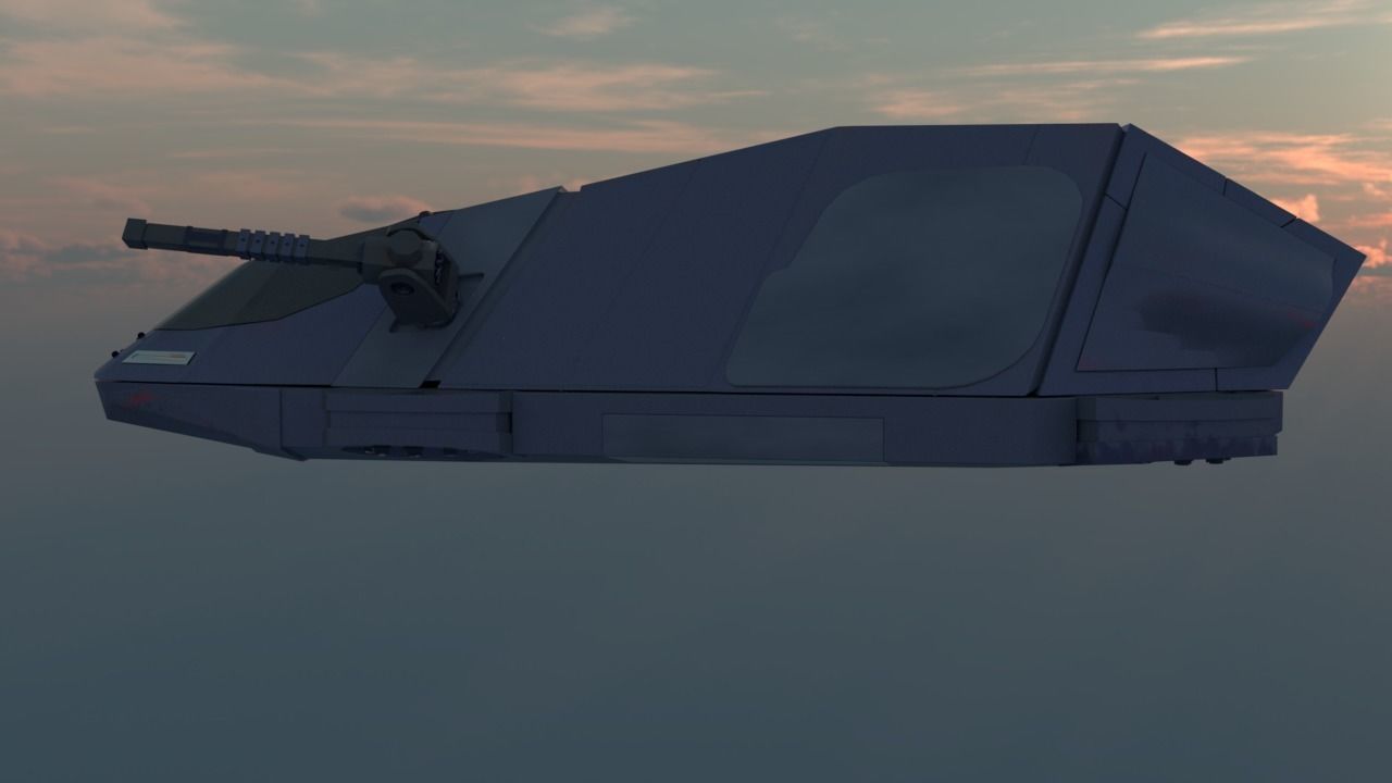 Military Hover Tank 2050 3D model_13