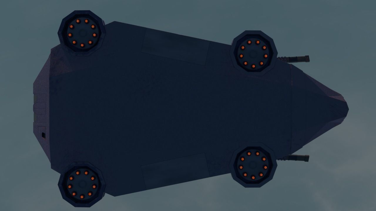 Military Hover Tank 2050 3D model_2