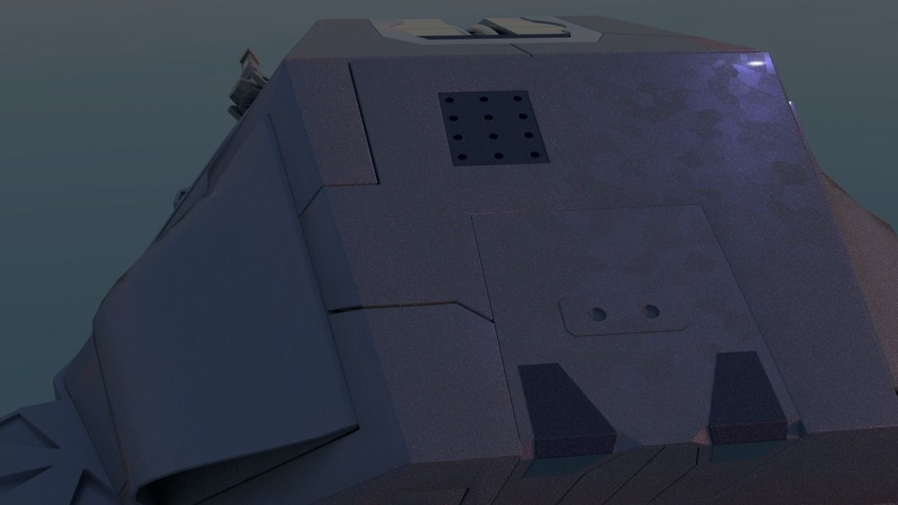 Military Hover Tank 2050 3D model_9