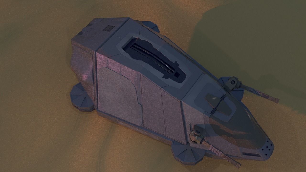 Military Hover Tank 2050 3D model_5