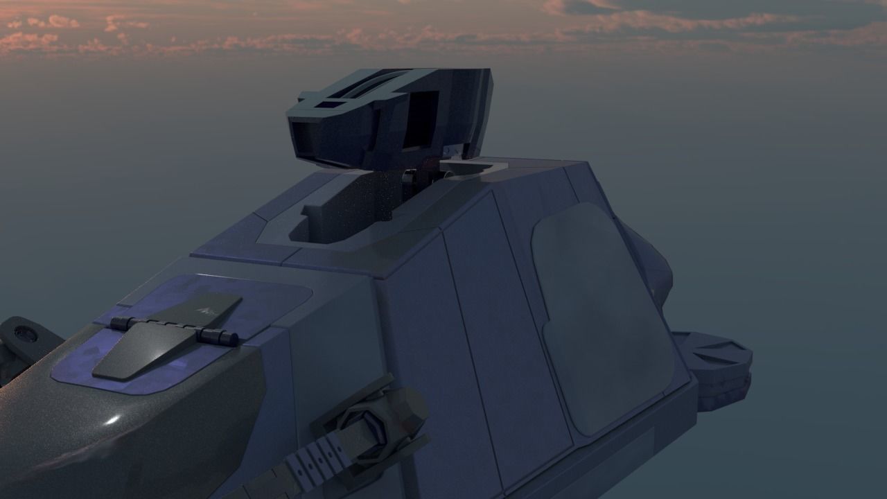 Military Hover Tank 2050 3D model_1