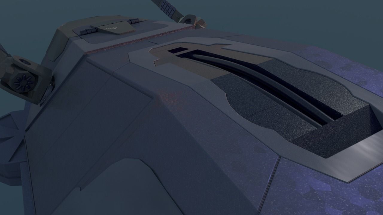 Military Hover Tank 2050 3D model_8