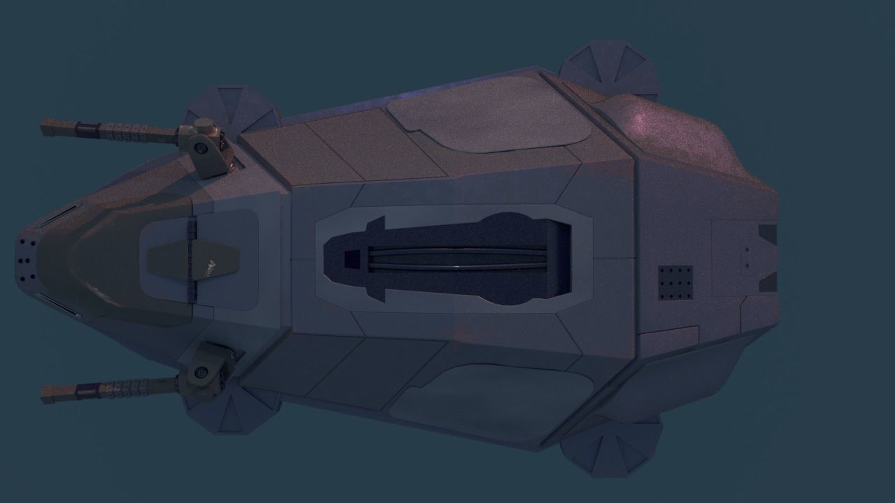 Military Hover Tank 2050 3D model_12