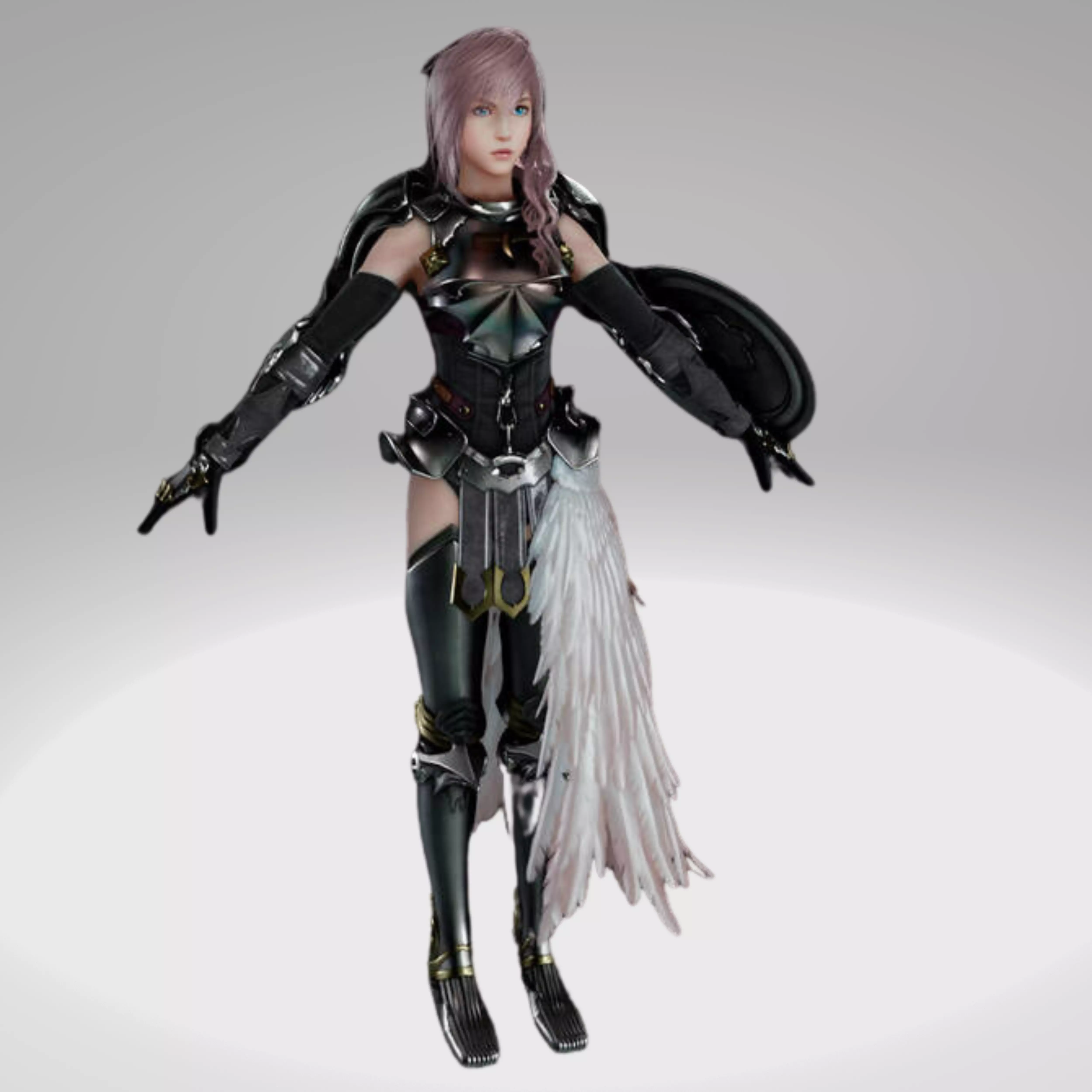 Final Fantasy - Dissidia Nt - Lightning Knight of Etro Low-poly 3D model_0