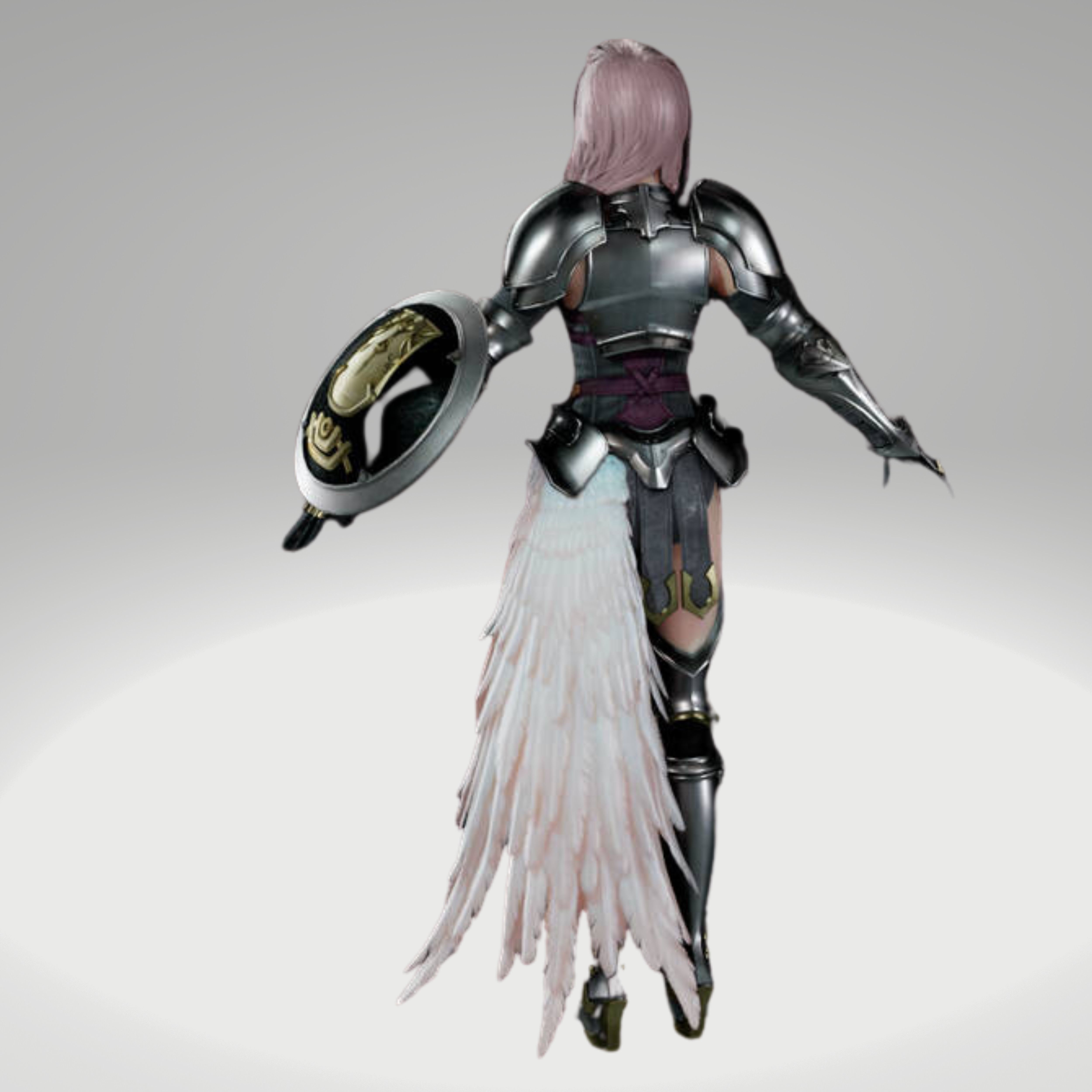 Final Fantasy - Dissidia Nt - Lightning Knight of Etro Low-poly 3D model_1
