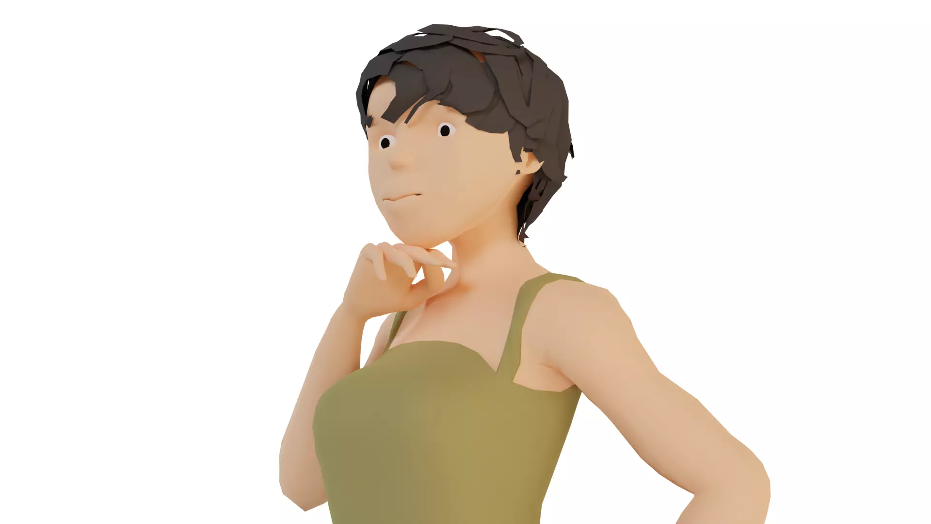 3D model Low-poly Women Character Game Ready Rigged VR / AR / low-poly ...
