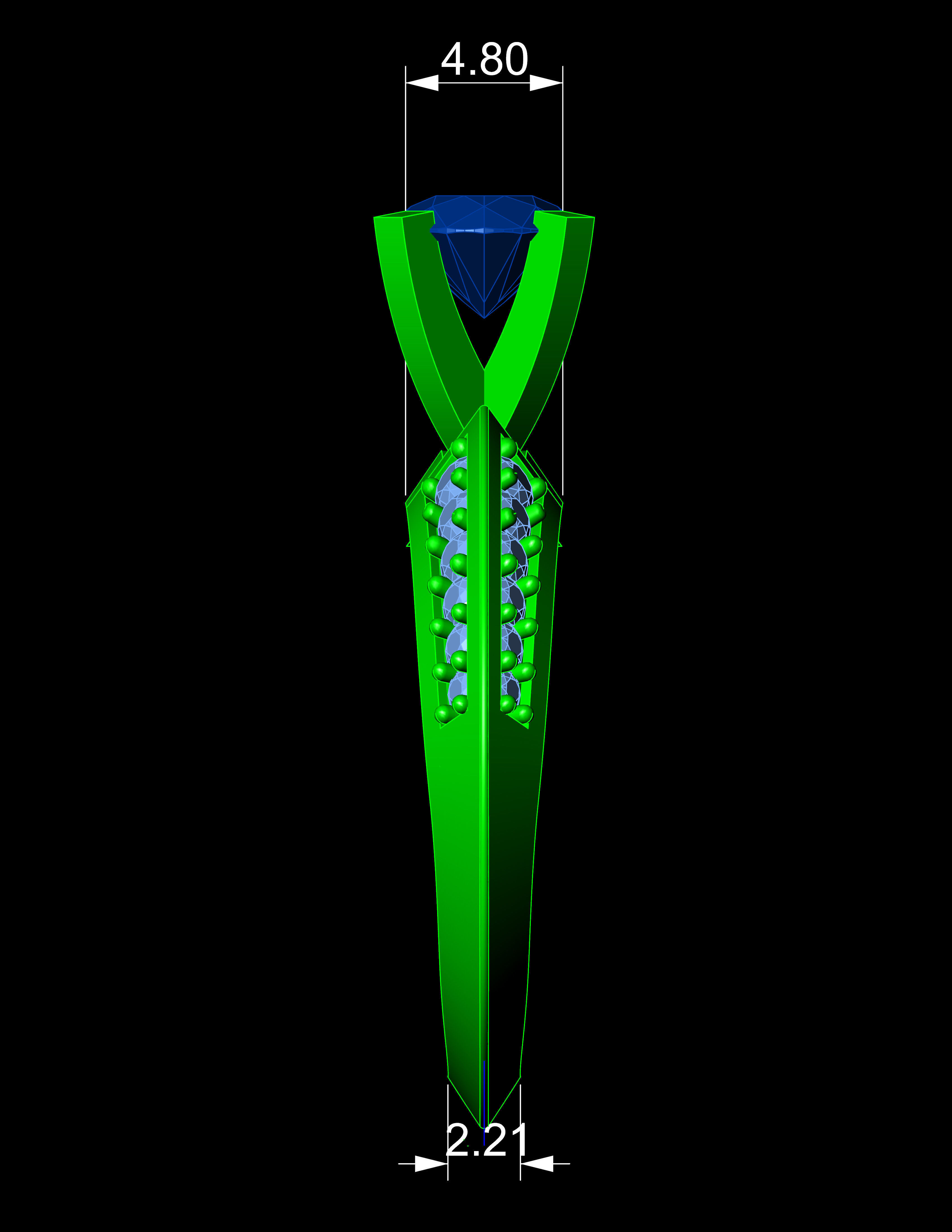 Solitaire Ring A61 3D print model_10