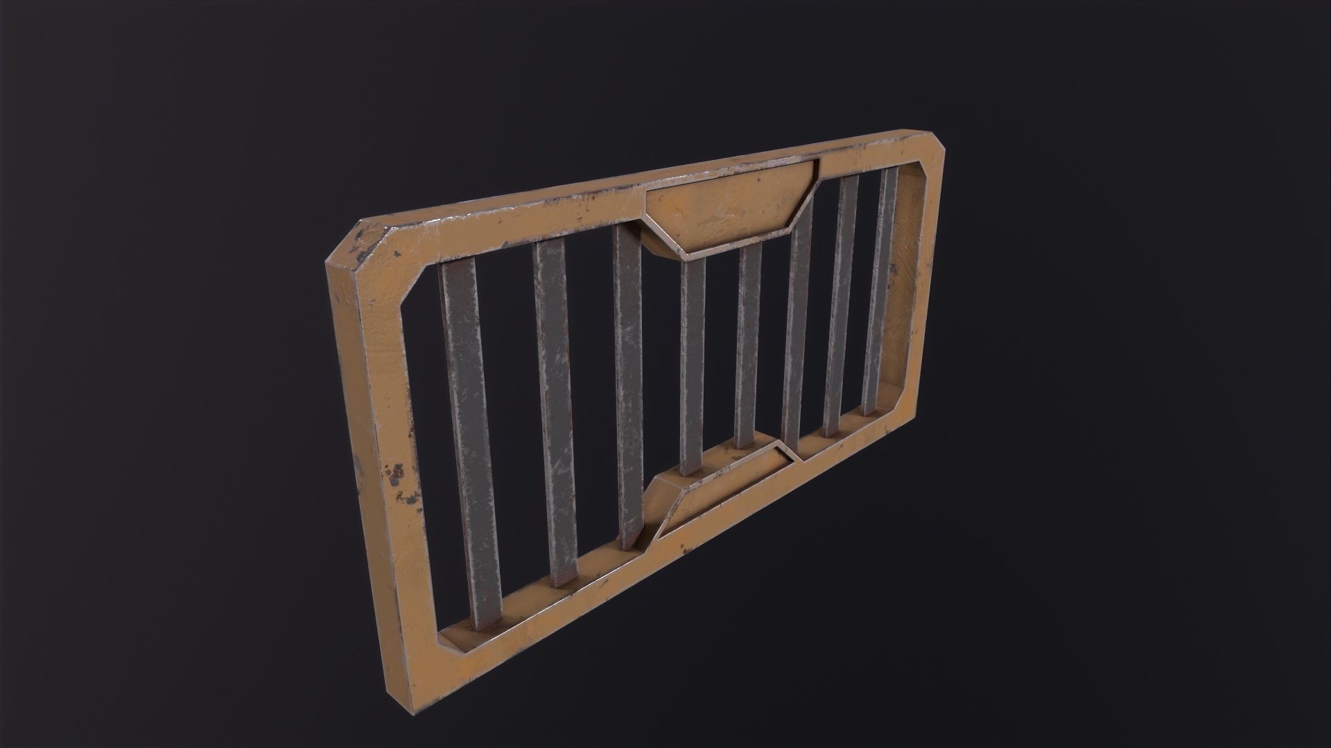 Cyberpunk barrier Guard 3D Model Low-poly 3D model_4