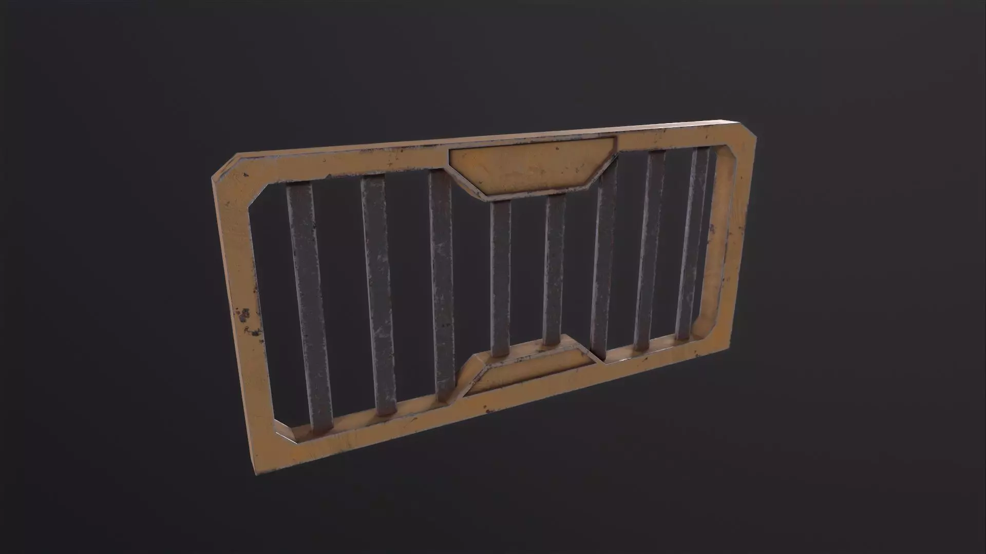 Cyberpunk barrier Guard 3D Model Low-poly 3D model_0