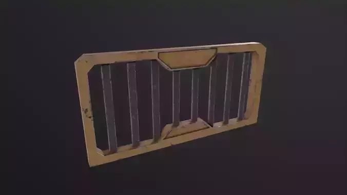 Cyberpunk barrier Guard 3D Model Low-poly 3D model Cyberpunk barrier Guard 3D Model Low-poly 3D model