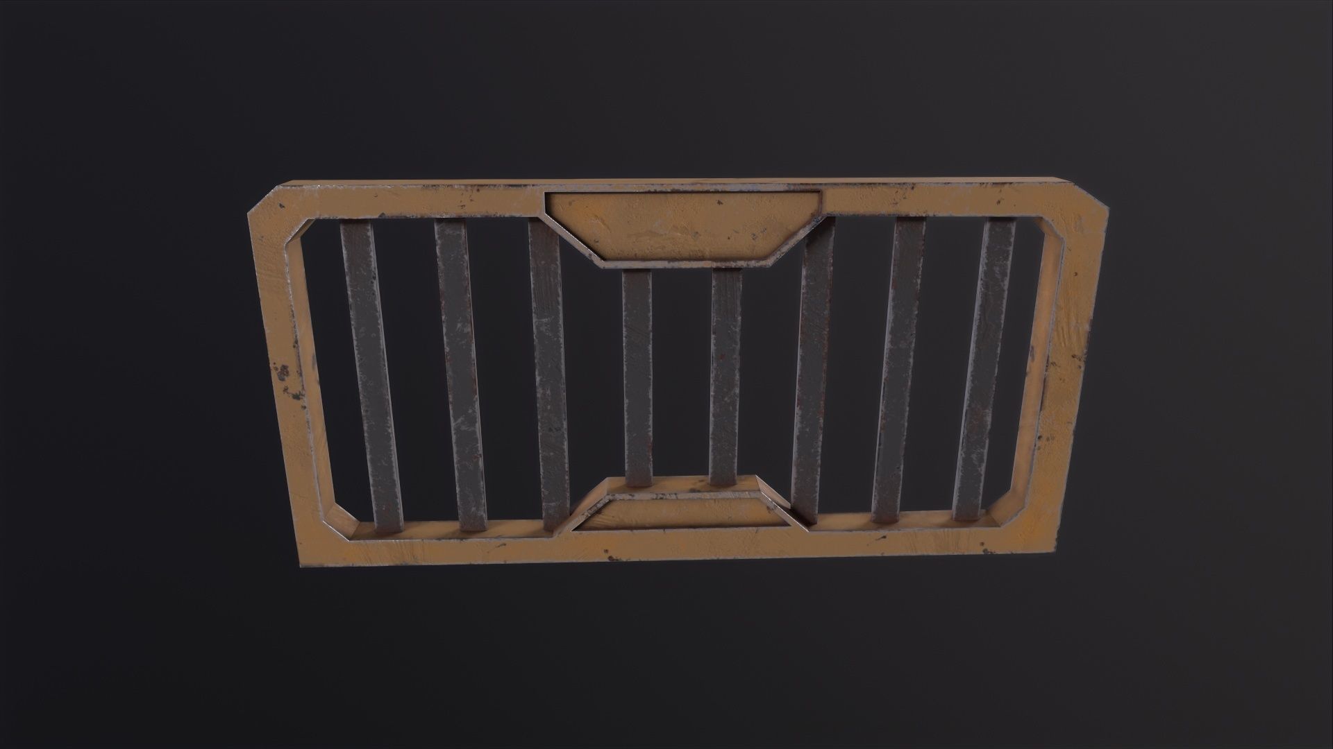 Cyberpunk barrier Guard 3D Model Low-poly 3D model_3