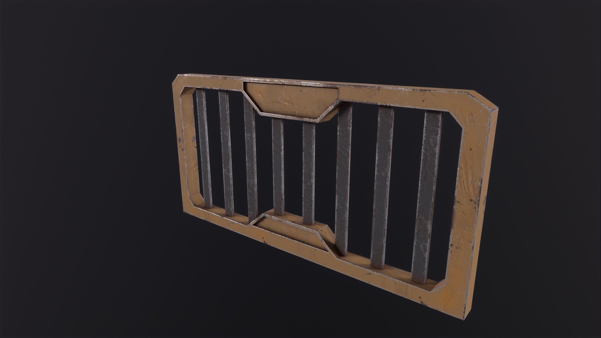 Cyberpunk barrier Guard 3D Model Low-poly 3D model_2