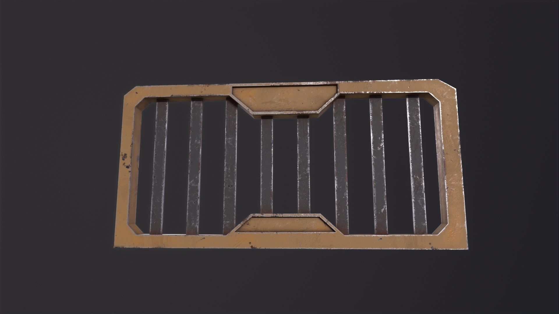 Cyberpunk barrier Guard 3D Model Low-poly 3D model_5