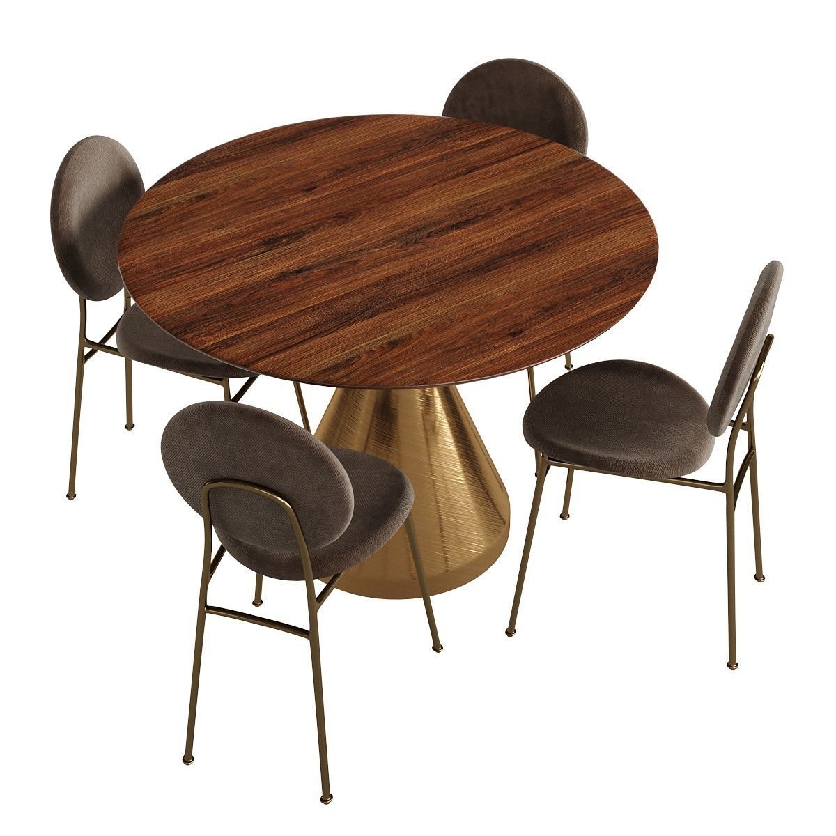 West Elm Dining Set 3D model_4