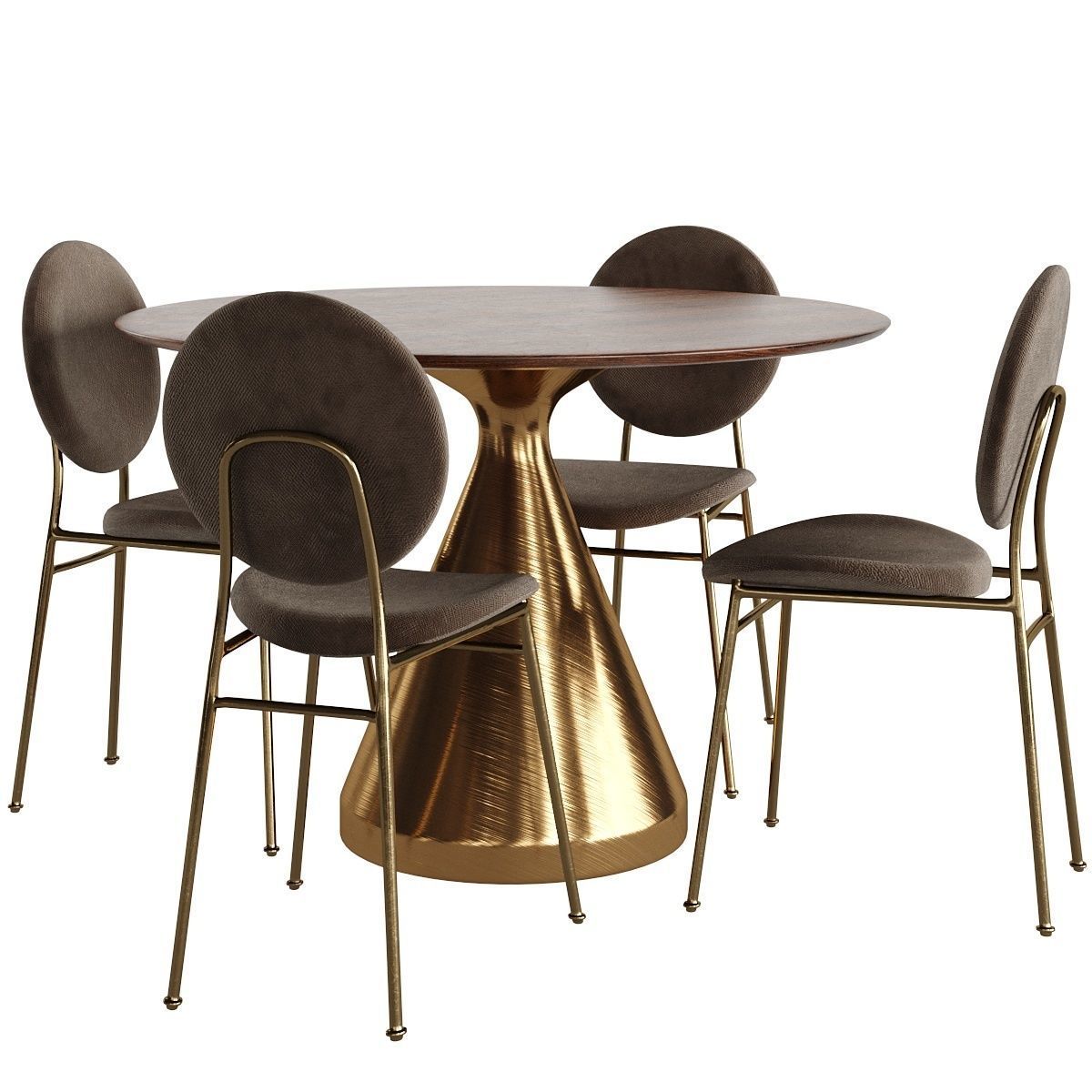 West Elm Dining Set 3D model_5