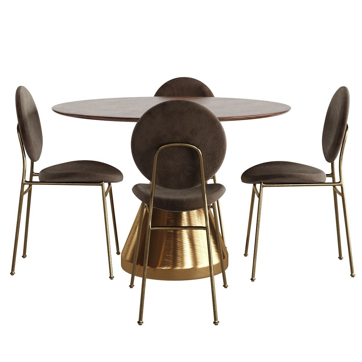 West Elm Dining Set 3D model_3