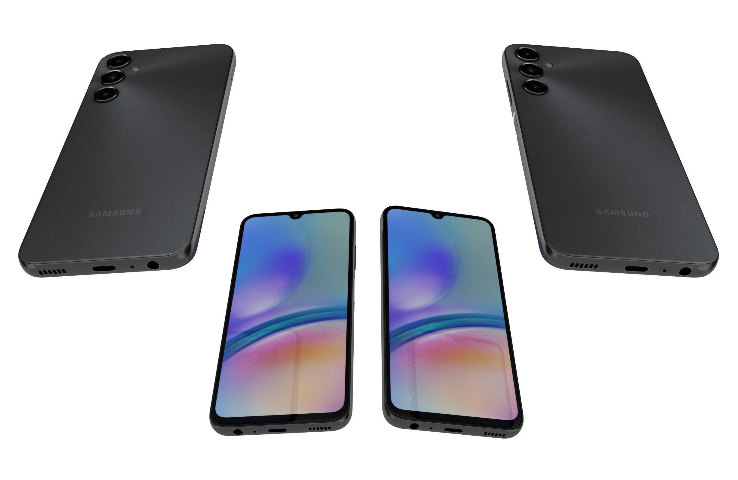 Samsung Galaxy A05s Black 3D model_5