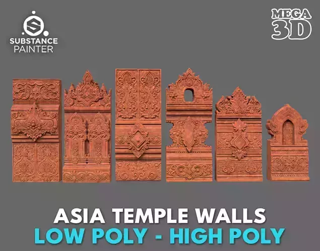 Asia Temple Walls Modular - 231002