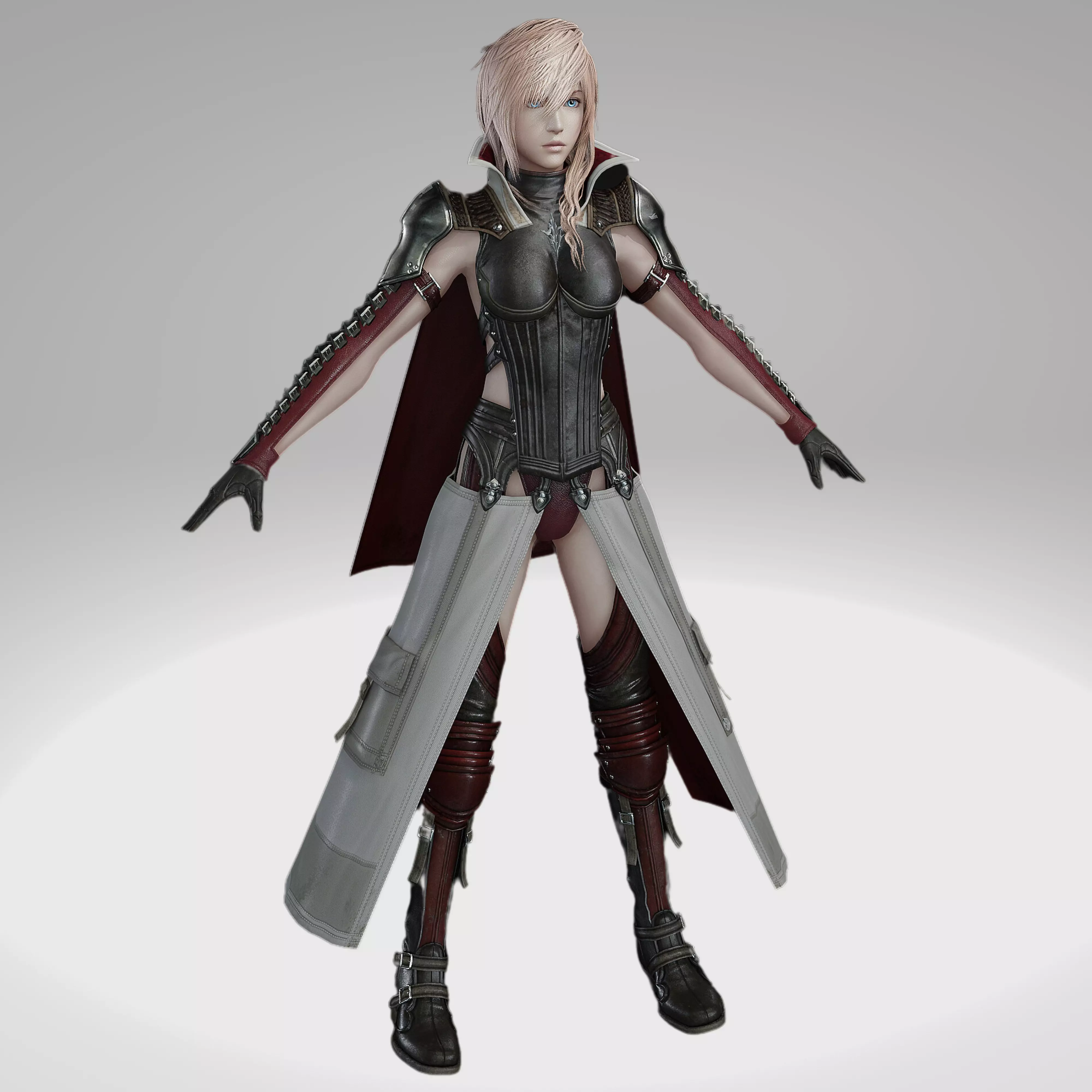 Final Fantasy - Lightning - Equilibrium Low-poly 3D model