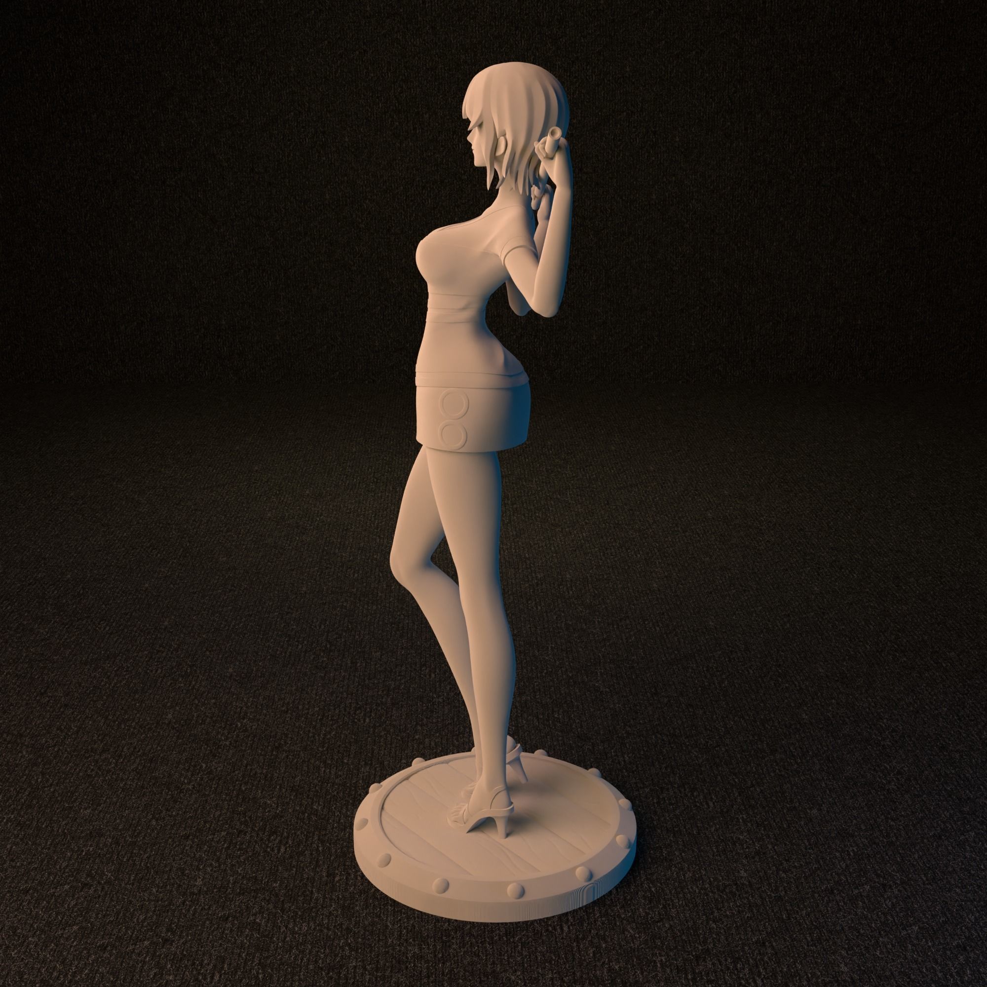 Nami from One Piece 2 versions 3D print model_17