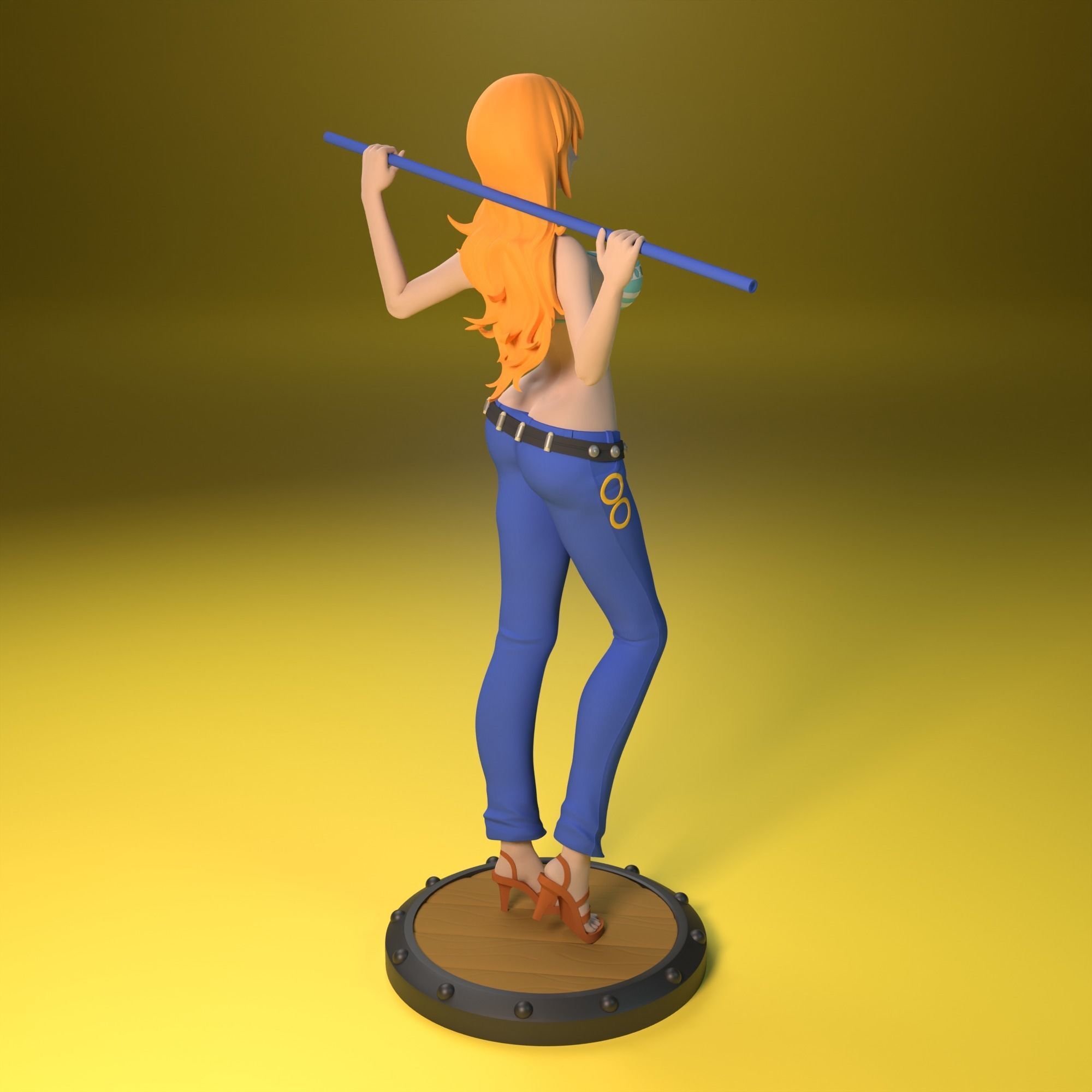 Nami from One Piece 2 versions 3D print model_9