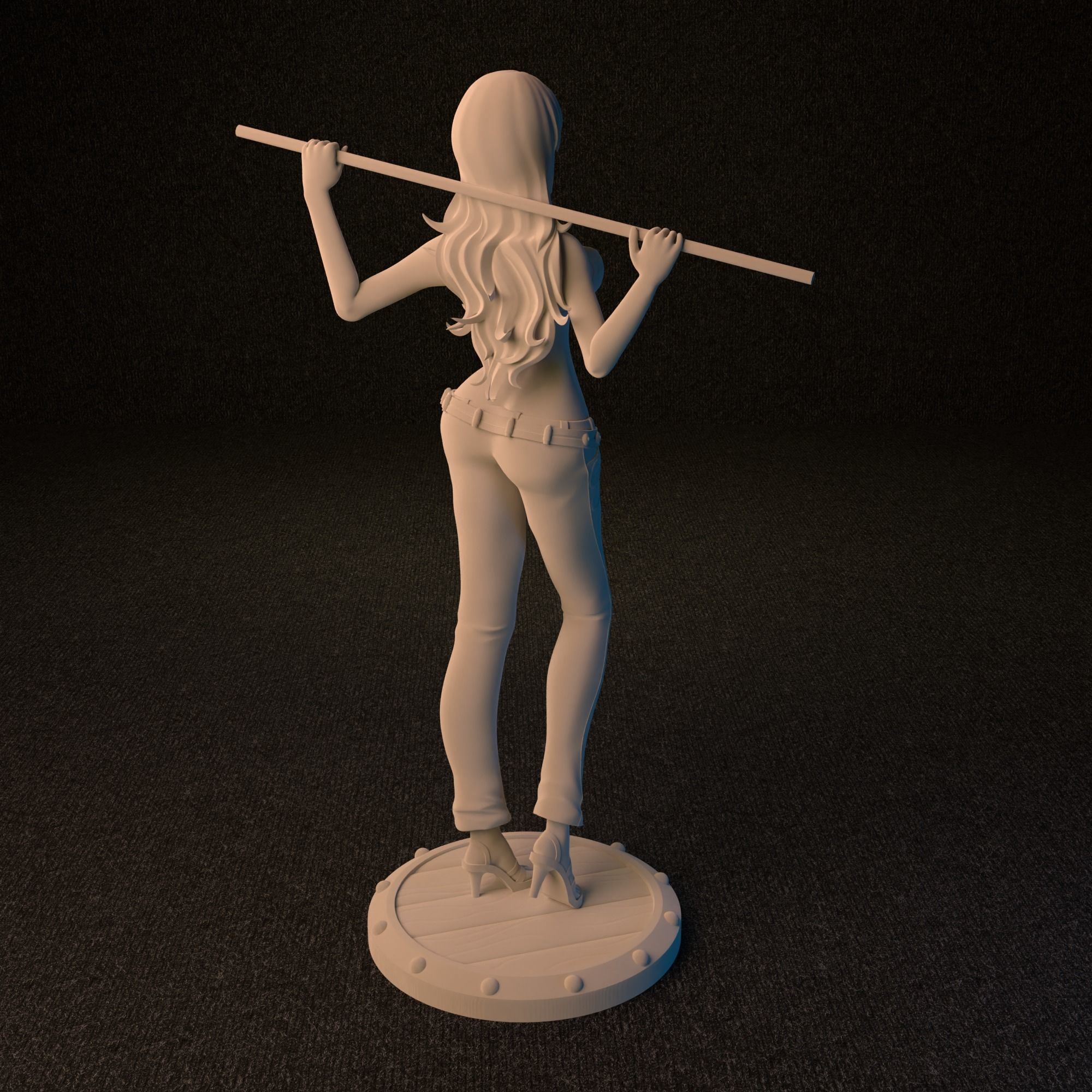 Nami from One Piece 2 versions 3D print model_14