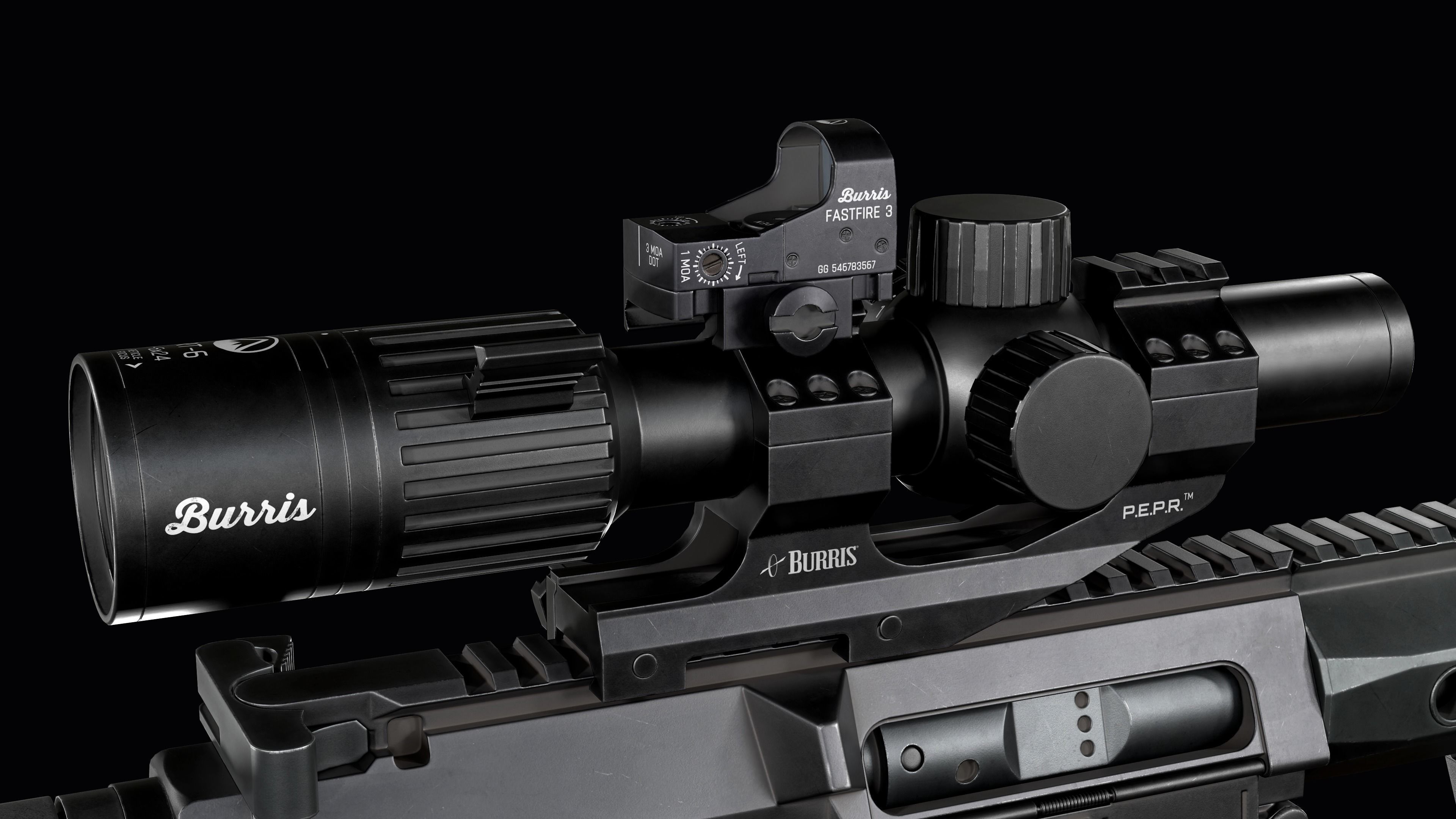 Tactical modular sniper rifle Knights Armament SR 25 Low-poly 3D model_29