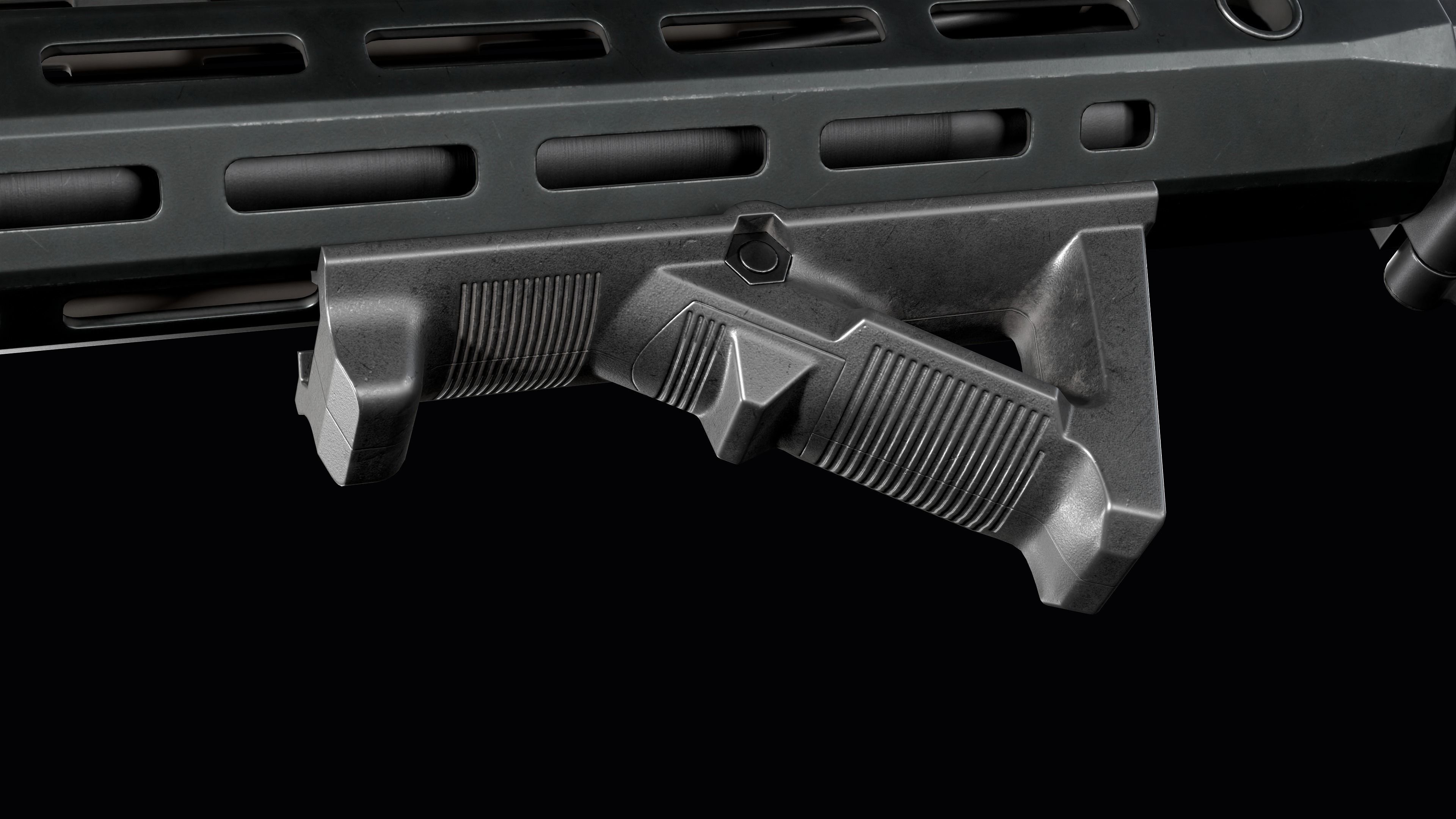 Tactical modular sniper rifle Knights Armament SR 25 Low-poly 3D model_16