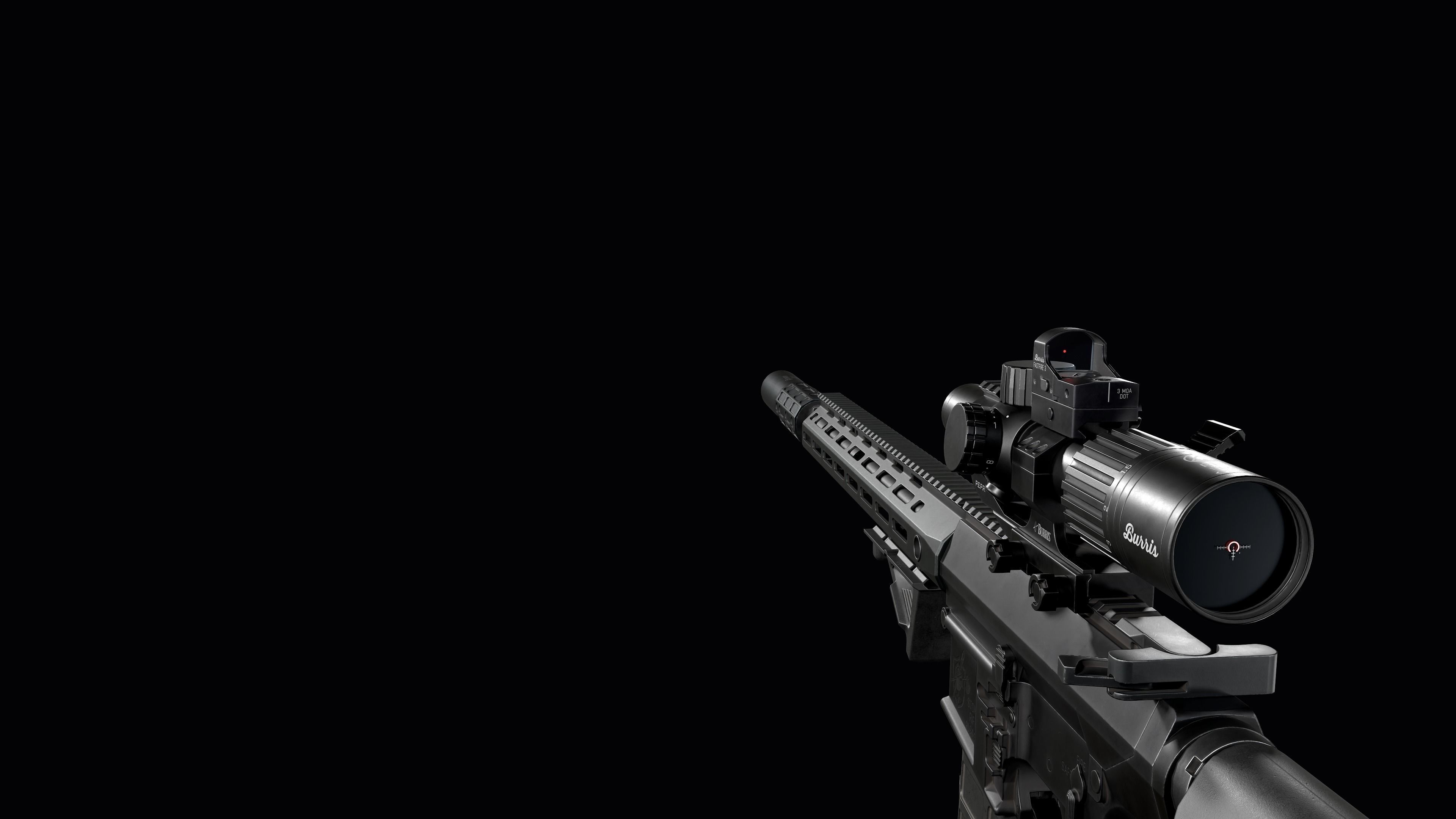 Tactical modular sniper rifle Knights Armament SR 25 Low-poly 3D model_34